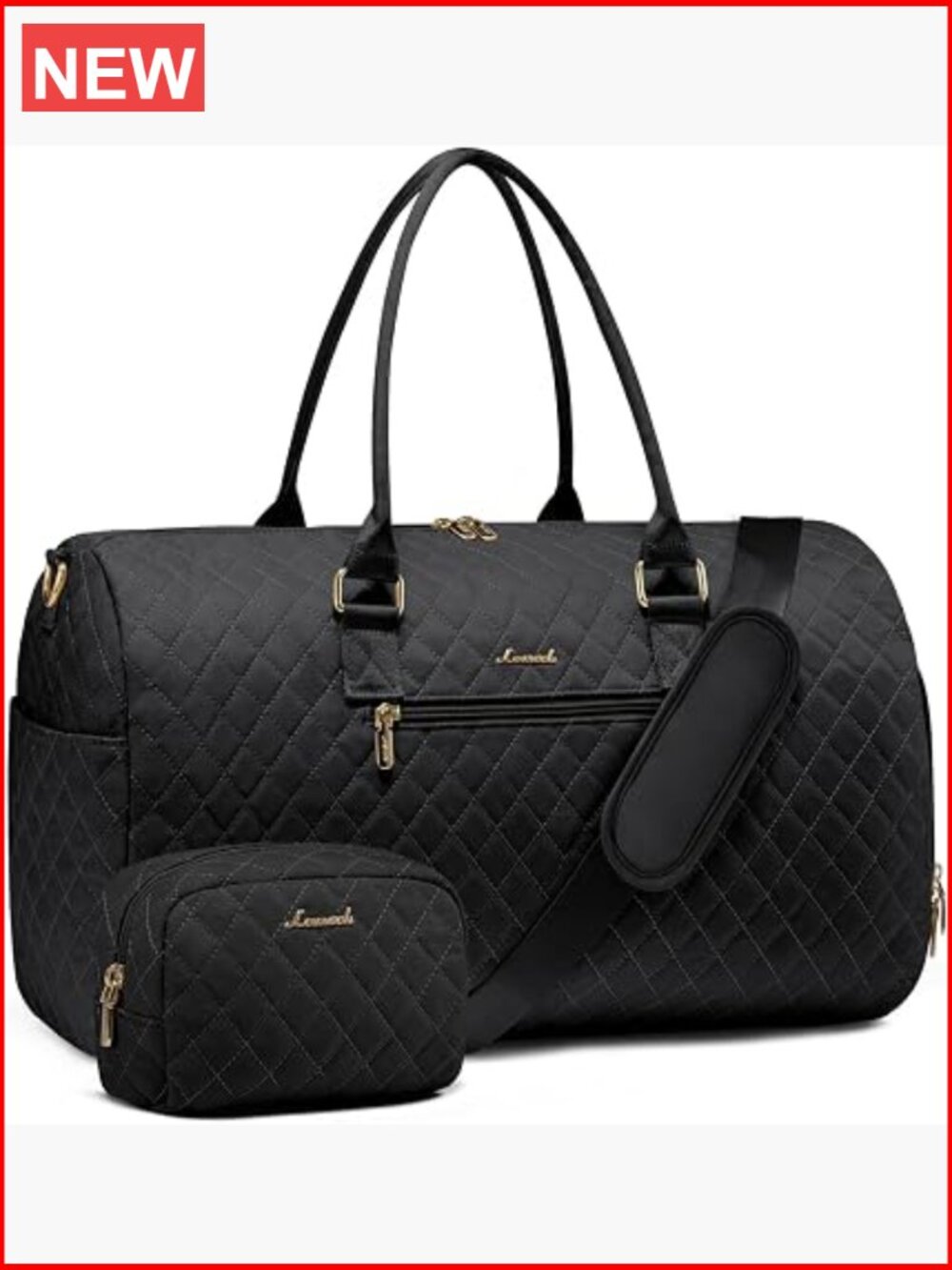 Travel Duffle Bag Weekender with Toiletry Bag Shoe Compartment Wet Pocket Carry